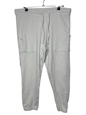 Frank & Eileen Eamon Jogger Sweatpants Women's Medium Cream Pants Cotton Pockets